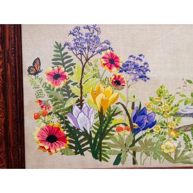 Dimensions: 43.5" by 23" by 2" wall depth This is an original FOREST REBORN Stitchery Kit Popular Vintage Paragon Creative...