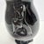 1960s Hand Blown Black Art Glass Double Handled Vase 9 Tall Pontil Mark Unsigned For Sale - Image 9 of 11