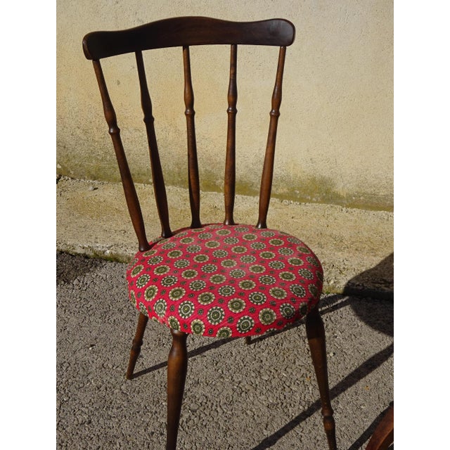 Wood and Fabric Chairs, Set of 2 For Sale - Image 18 of 18