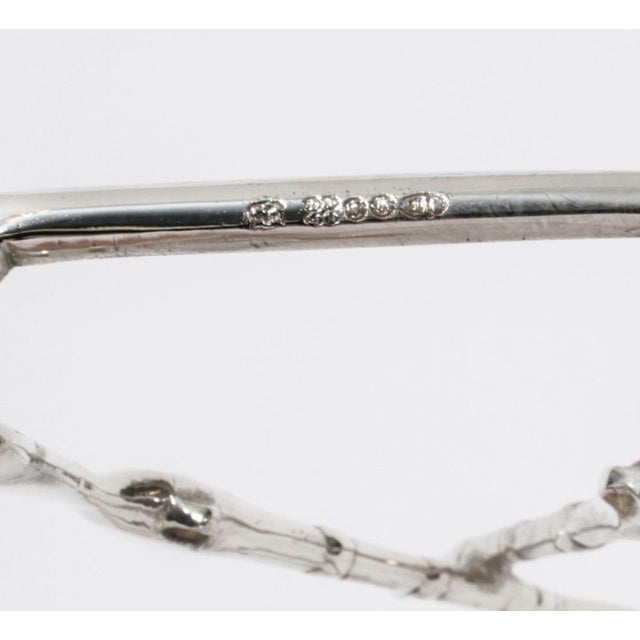 20th Century Vintage Large Silver Plated Crossed Rifles Toast Rack, 1980s For Sale - Image 9 of 13