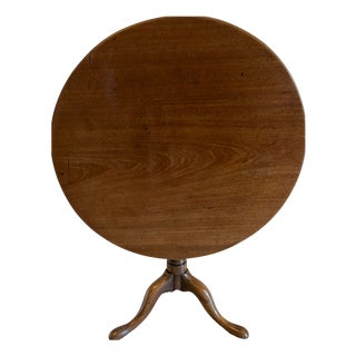 Antique Georgian Figured Mahogany Circular Tilt Top Table, 1780 For Sale