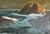 Impressionist Large Vintage Seascape Oil Painting of a Rocky Coast For Sale - Image 3 of 8