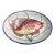 Late 20th Century Coastal Italian Hand Painted Pottery Aurora Fish Oval Platter Wall Hanging 16'' For Sale