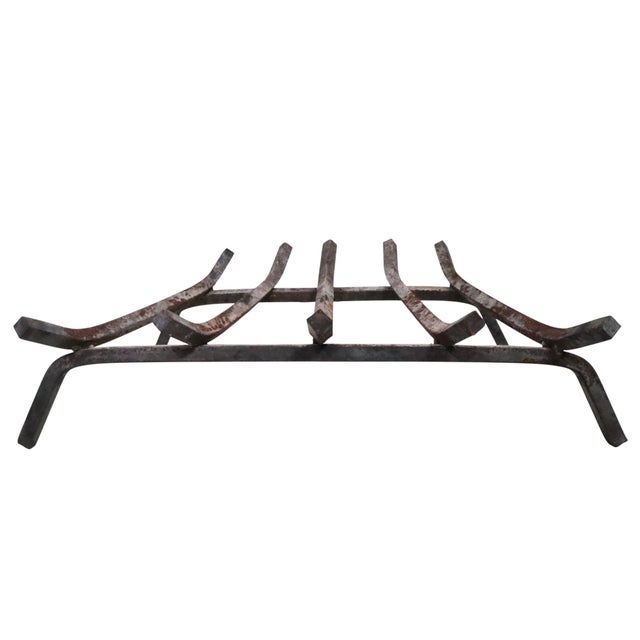 Mid 20th Century Iron Fireplace Grate For Sale - Image 4 of 9
