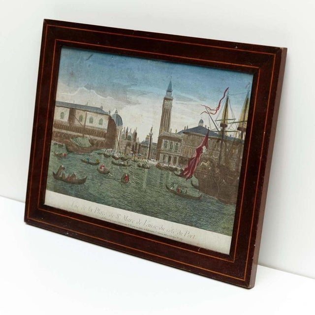 Jacques Chereu, Venice, 18th Century, Color Lithograph For Sale - Image 3 of 9