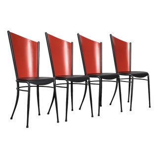 Postmodern Dining Chairs, Italy, 1980s, Set of 4 For Sale