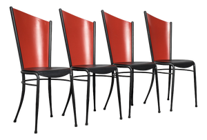 Postmodern Dining Chairs, Italy, 1980s, Set of 4