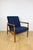 Navy Blue GFM-64 Armchair in Dark Wood from Edmund Homa, 1970s For Sale - Image 10 of 13
