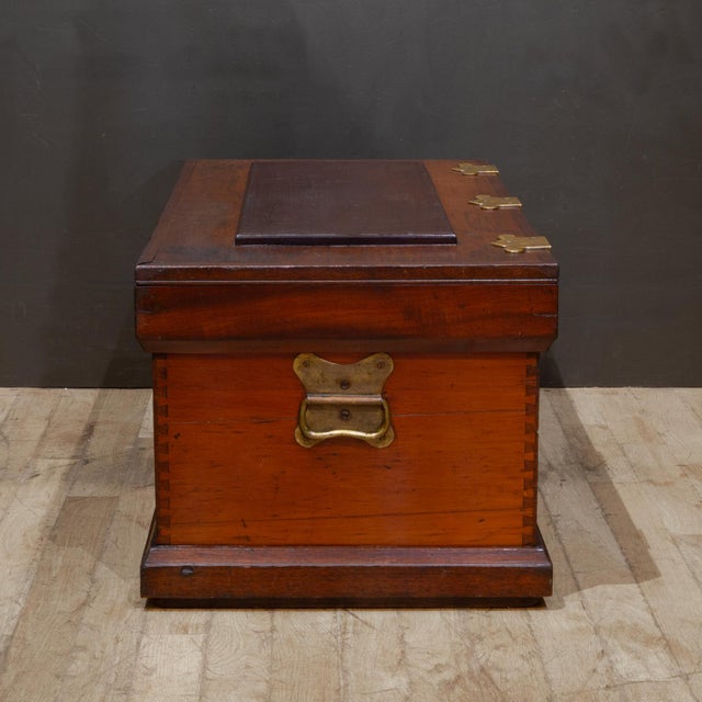 19th C. Mahogany and Bronze Blanket Chest Trunk c.1850 For Sale In San Francisco - Image 6 of 11