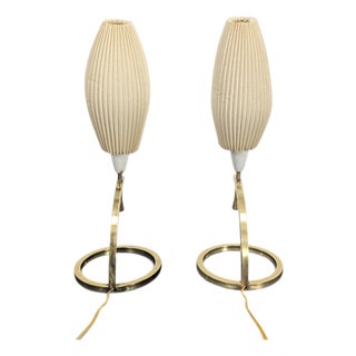 Brass Table Lamps, 1960s, Set of 2 For Sale