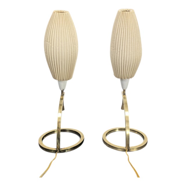 Brass Table Lamps, 1960s, Set of 2 For Sale
