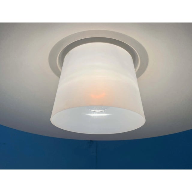 White Mid-Century Modern Danish Minimalist Pendant Lamp, 1960s For Sale - Image 8 of 18