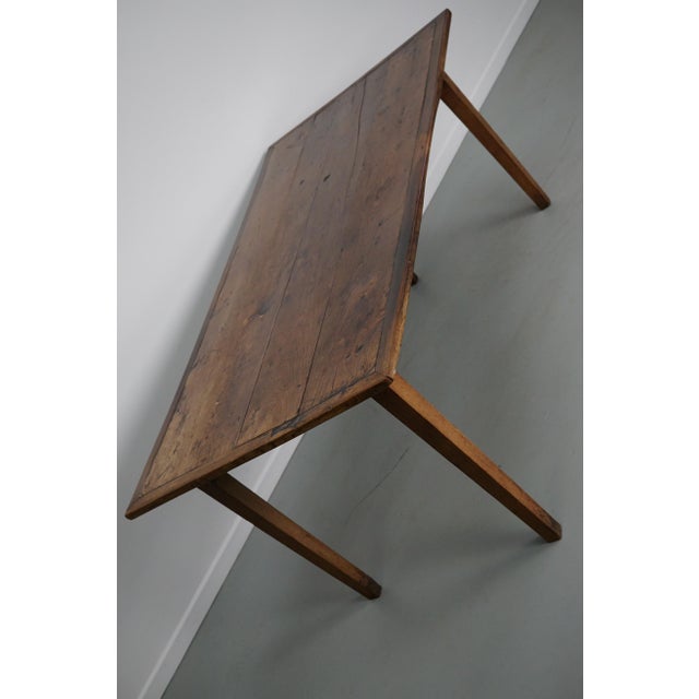 20th Century French Rustic Elm Farmhouse Dining Table, 1920s For Sale - Image 12 of 18