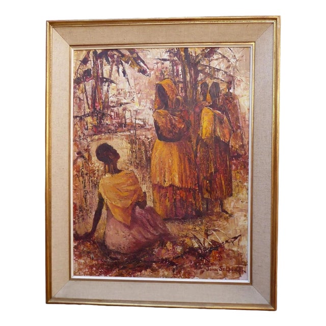 John Seldon, Tribal Women, 1962, Oil Painting For Sale