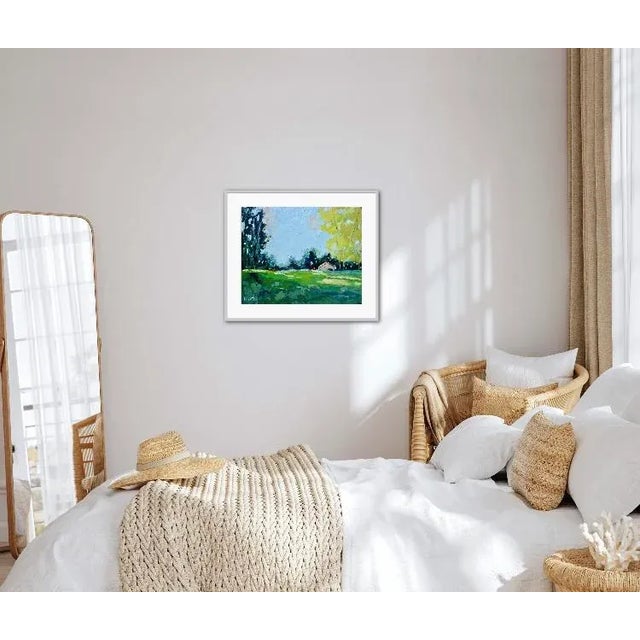 Summer Light, Modern Impressionist Oil Landscape For Sale - Image 4 of 7