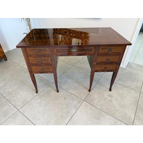 1980s Biedermeier Secretary Desk in Walnut Veneer, 1980s For Sale - Image 5 of 14