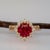 A line of earth-mined diamonds traces this open, adjustable band in solid 14K yellow gold. Designed to stack or stand...