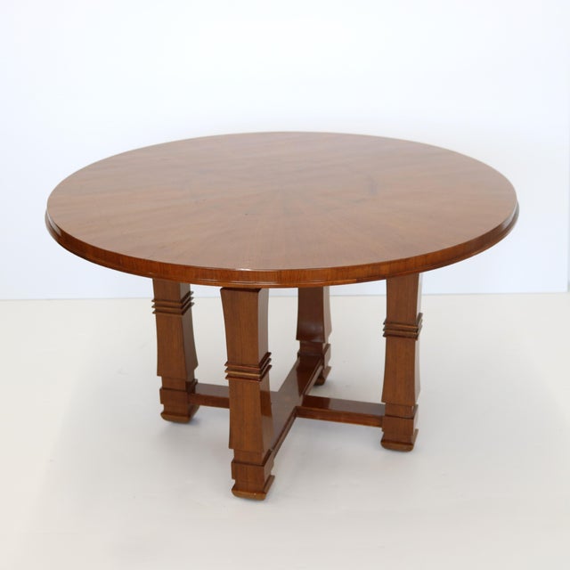 Brown Mid-20th Century Round Side Table France For Sale - Image 8 of 18
