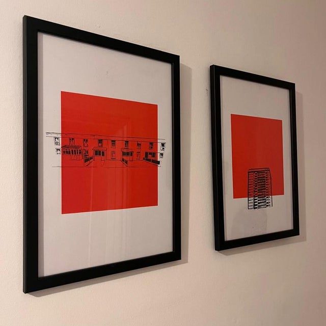 Architectural Framed Screen Prints by Hannah Parkes, Set of 2 For Sale - Image 10 of 10