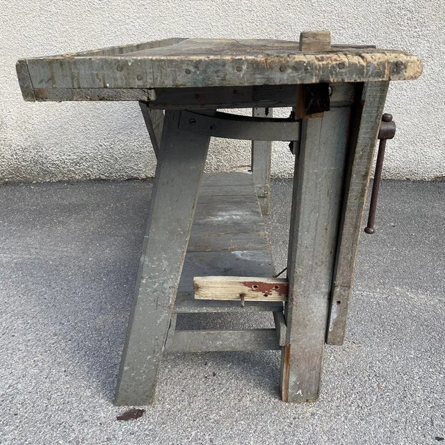 Gray Antique Violin Makers Workbench For Sale - Image 8 of 18