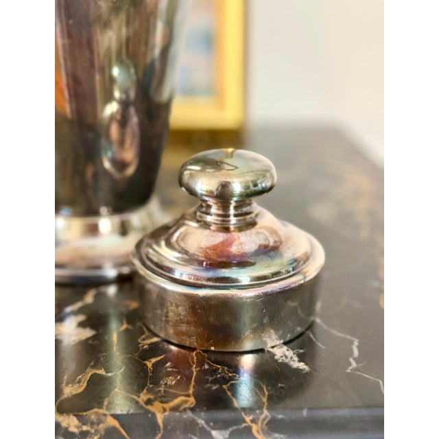 Vintage Wallace 64 Oz Silver Plate Cocktail Shaker For Sale In New Orleans - Image 6 of 8