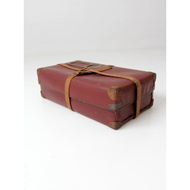 Rustic Mid-Century Vulcanized Fiber Mailing Box For Sale - Image 3 of 10