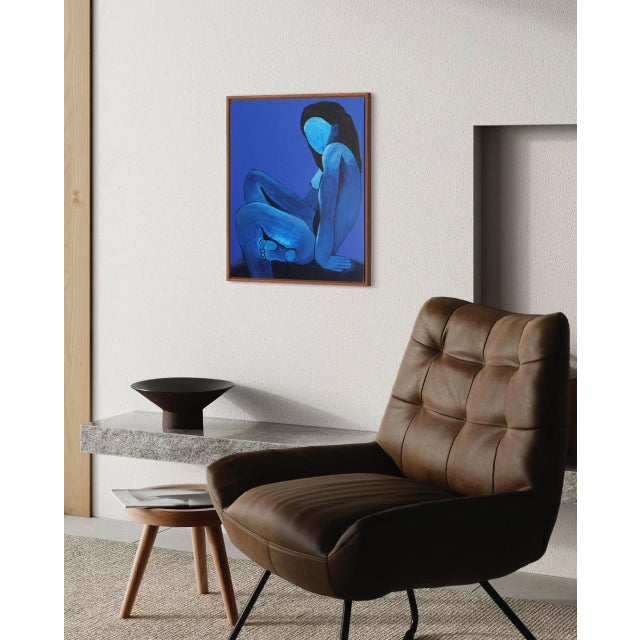 Bodasca, Blue Woman on Canvas, 2025, Acrylic on Canvas For Sale - Image 15 of 16