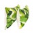 Hollywood Regency Pair of Tropical Banana Leaf Lumbar Pillows Indoor/Outdoor For Sale - Image 3 of 8