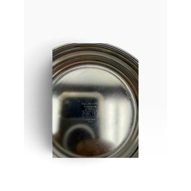 Vintage Mid-Century Oneida Paul Revere Reproduction Silverplate Footed Bowl For Sale In West Palm - Image 6 of 7