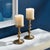In a playful nod to the old way of counting, the notches along the body of these candle stands add a modern touch. This...
