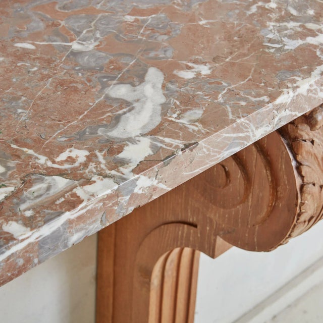 French Art Nouveau Wall Console Attributed to Jean Charles Moreaux, 1940s For Sale - Image 10 of 11