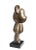 Miniature table sculpture. Solid smooth bronze body resting on stone base. Beautiful condition and patina. Charming in...