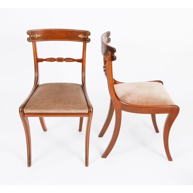This is a fabulous vintage set of eight regency revival dining chairs by william tillman, circa 1980 in date. Purchased at...