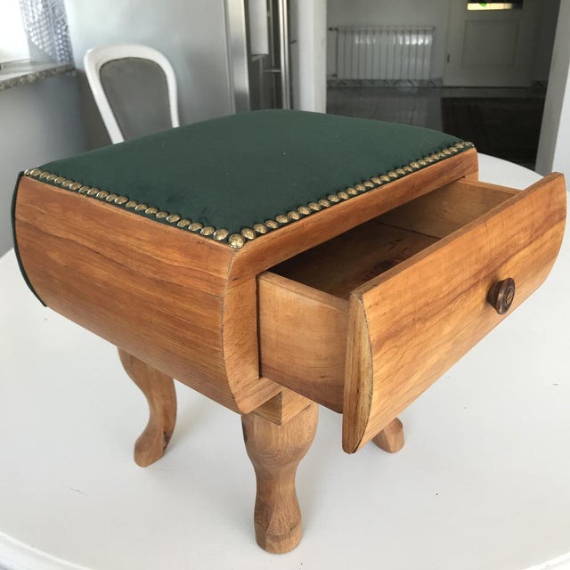 Renovated Footstool Pouf, 1950s For Sale - Image 14 of 18