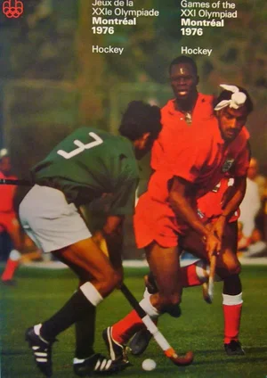 1976 Montreal Olympics Poster - Field Hockey - Cojo