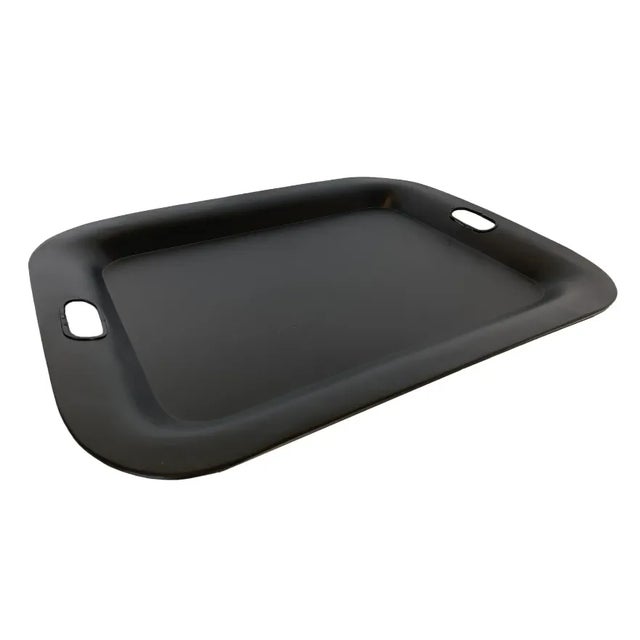 Simple, clean lines, this solid matte black metal tray is a great addition to many different styled decor. Use as a...