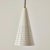 1950s Italian white perforated cone sconce attributed to Gino Sarfatti. Executed in brass and white painted aluminum....