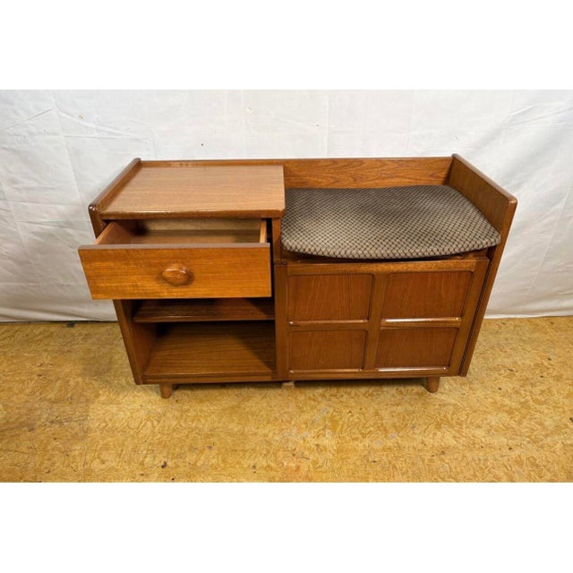 Mid-Century Teak Telephone Seat from Nathan, 1960-1970 For Sale - Image 4 of 10