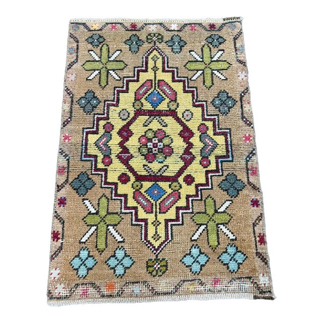 Turkish Yastik Rug 1'8" x 2'6" For Sale