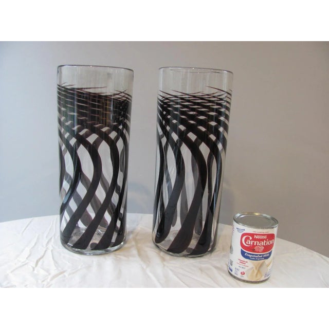 Anthony Stern 7.5" Tall Blown Glass Cylinder Vase For Sale - Image 10 of 13