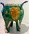 Vintage Sancai Glazed Ceramic Elephant Planter For Sale - Image 4 of 9