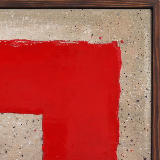 Over the Top - Surrealist Red Paint Brush Rectangle Pop Art on Canvas ...