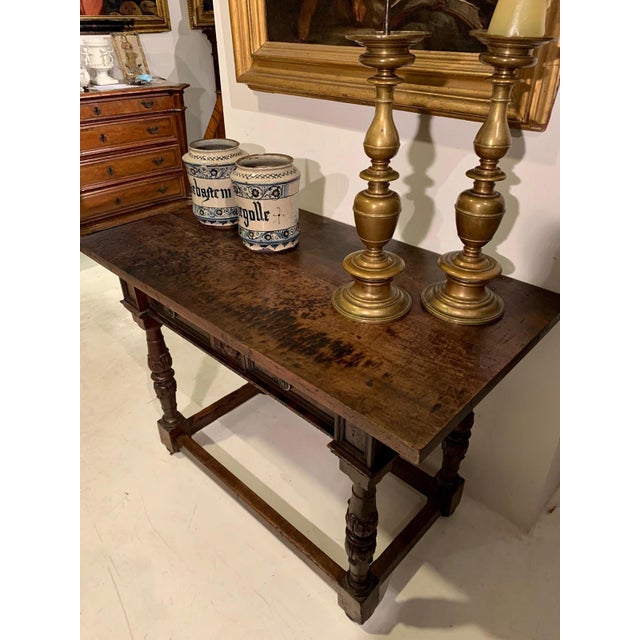 Brown Florentine Writing Table, 16th Century For Sale - Image 8 of 10