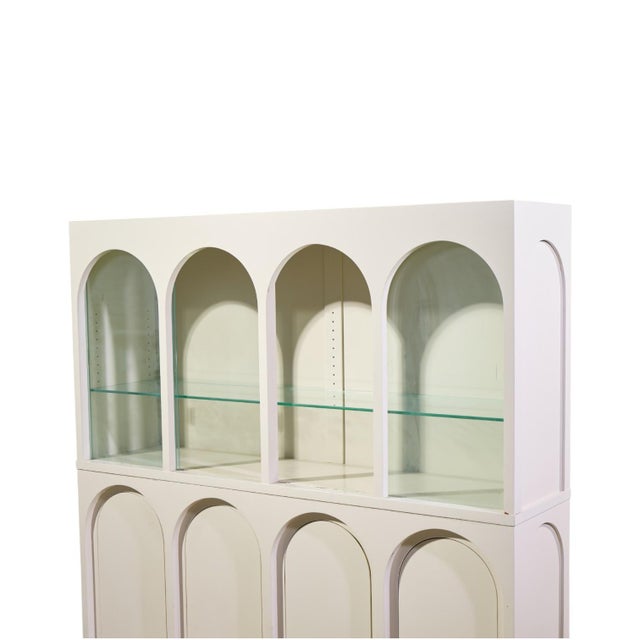 Robsjohn-Gibbings for Widdicomb Colosseum Mid Century Credenza and Hutch For Sale In Chicago - Image 6 of 9