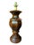 Brown Late 20th Century Vintage Turned Wood Paneled Tall Table Lamp For Sale - Image 8 of 11