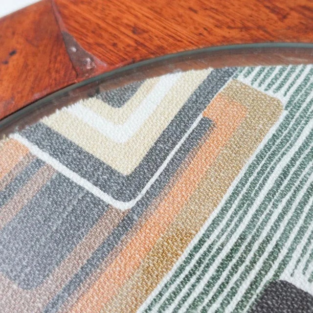 Brown Vintage Portuguese Three Leg Side Table from Altamira, 1950s For Sale - Image 8 of 13