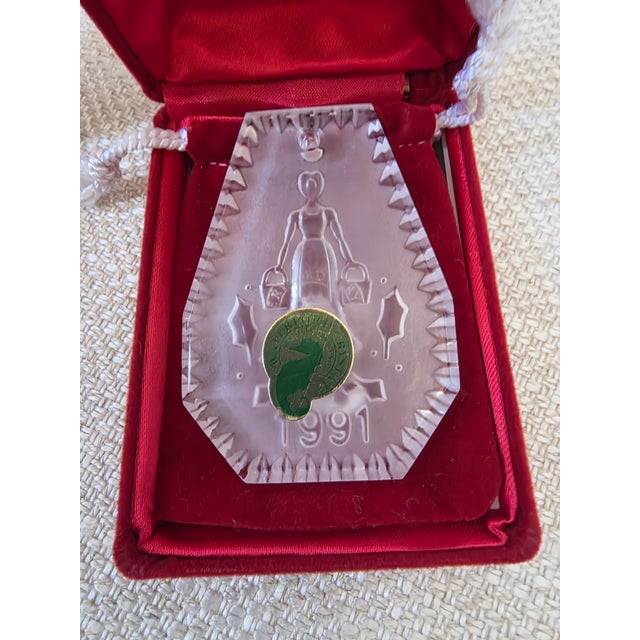 Waterford Crystal Pair of Waterford Crystal Christmas Ornaments For Sale - Image 4 of 5