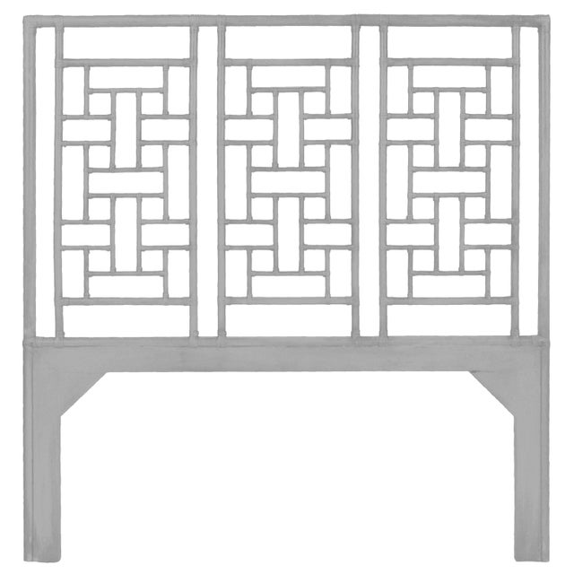 Coastal Ohana Platform Bed Queen, Light Gray For Sale - Image 3 of 7