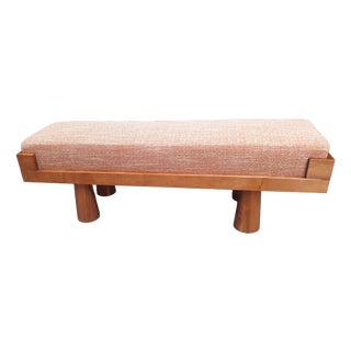 Bench with Conical Legs and Stain-Resistant Multi-Color Fabric from Artigianato Italiano, 2000s For Sale