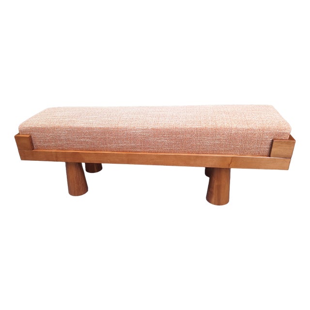 Bench with Conical Legs and Stain-Resistant Multi-Color Fabric from Artigianato Italiano, 2000s For Sale